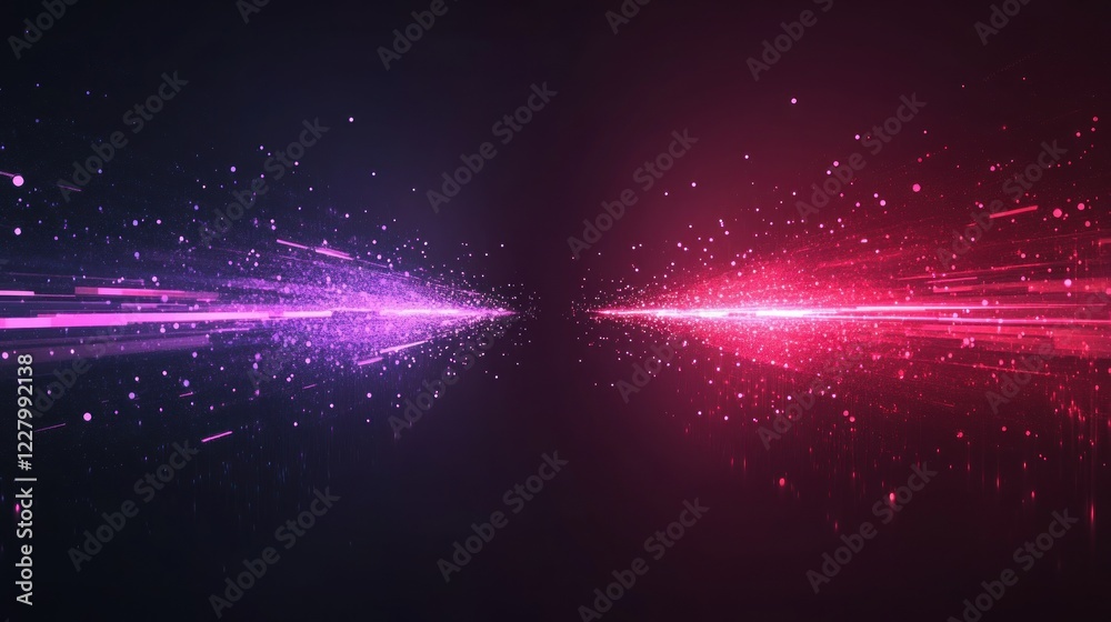 Obraz premium Abstract Digital Particle Light Stream Background
