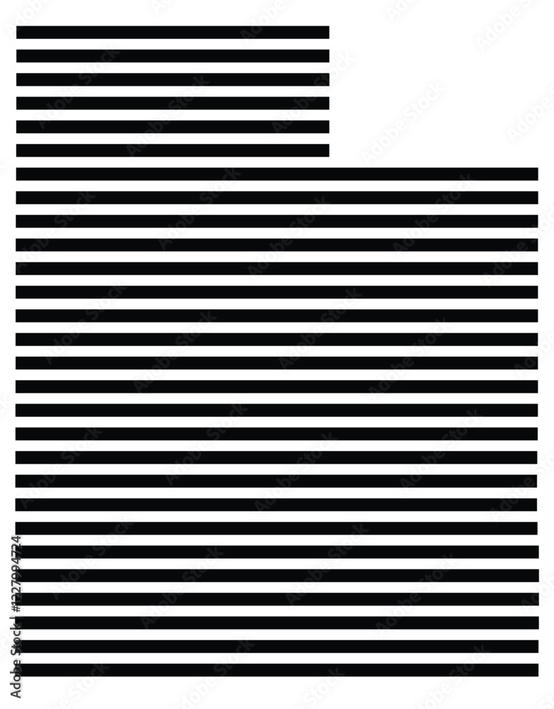 Symbol Map of the state Utah (United States) showing the state with just a few black horizontal lines Symbol Map of the state Utah (United States) showing the state with just a few black horizontal lines