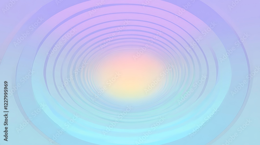 Obraz premium Abstract Pastel Concentric Circles Design