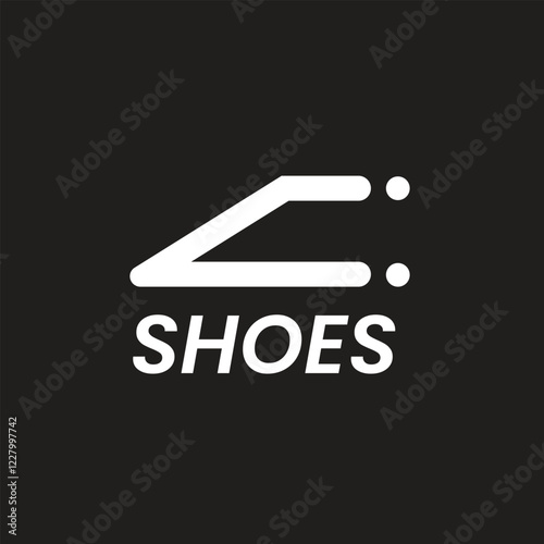 Modern shoe logo design: The sleek design features a stylized C incorporating two dots, conveying simplicity, and highlighting the essence of footwear.