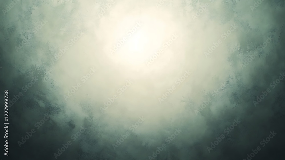 Obraz premium Abstract Green Textured Background With Central Light