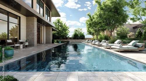 Beautiful swimming pool view