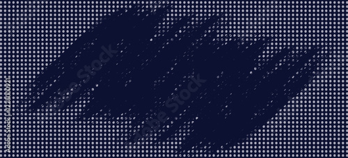 White halftone dots blue color pattern gradient grunge texture background. Dot pop art comic sport style vector illustration. Eps10
