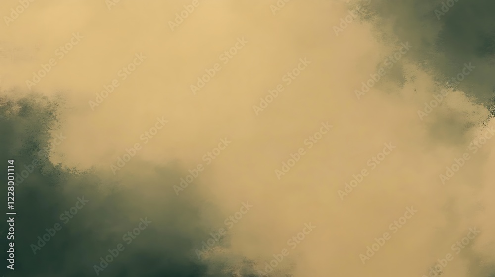Abstract Beige and Green Foggy Landscape Abstract Beige and Green Foggy Landscape