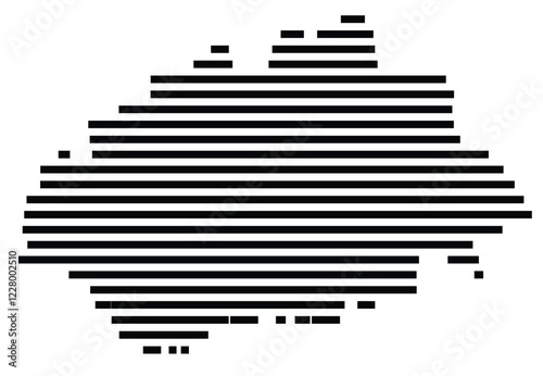 Symbol Map of the region Jogeva (Estonia) showing the territory with just a few black horizontal lines photo
