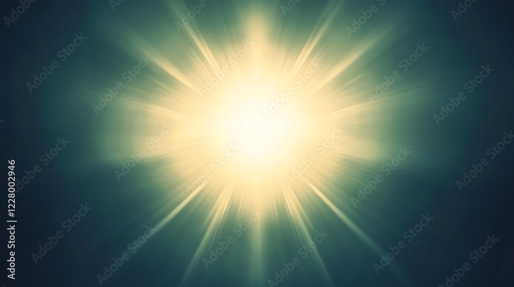 Bright Light Rays Emanate From Central Core Bright Light Rays Emanate From Central Core