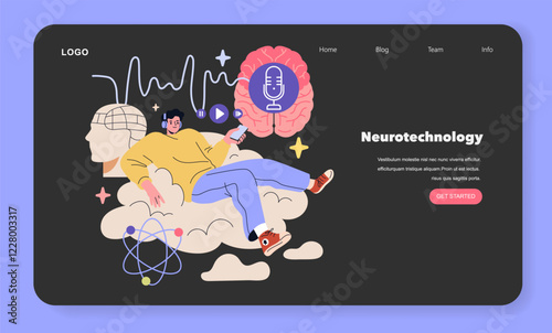 Biohacking. Flat Vector Illustration