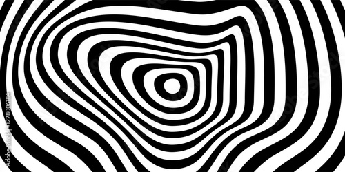 abstract circle black and white background. Vector