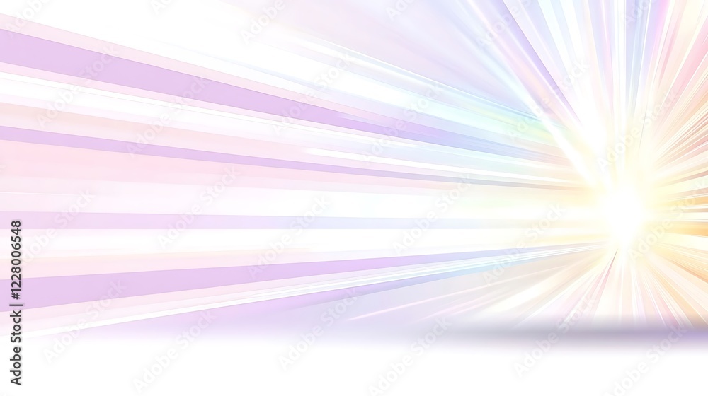Obraz premium Abstract Pastel Lines Converging to Bright Light