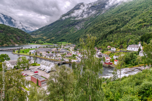 Hellesylt is a village in Stranda Municipality, Møre og Romsdal County. The village lies at the beginning of Sunnylvsfjord. photo