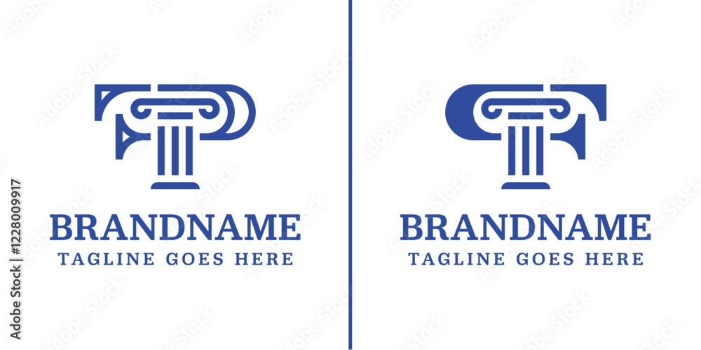 Letters PF or FP Pillar Law Logo, symbolizing strength, stability, and justice Letters PF or FP Pillar Law Logo, symbolizing strength, stability, and justice