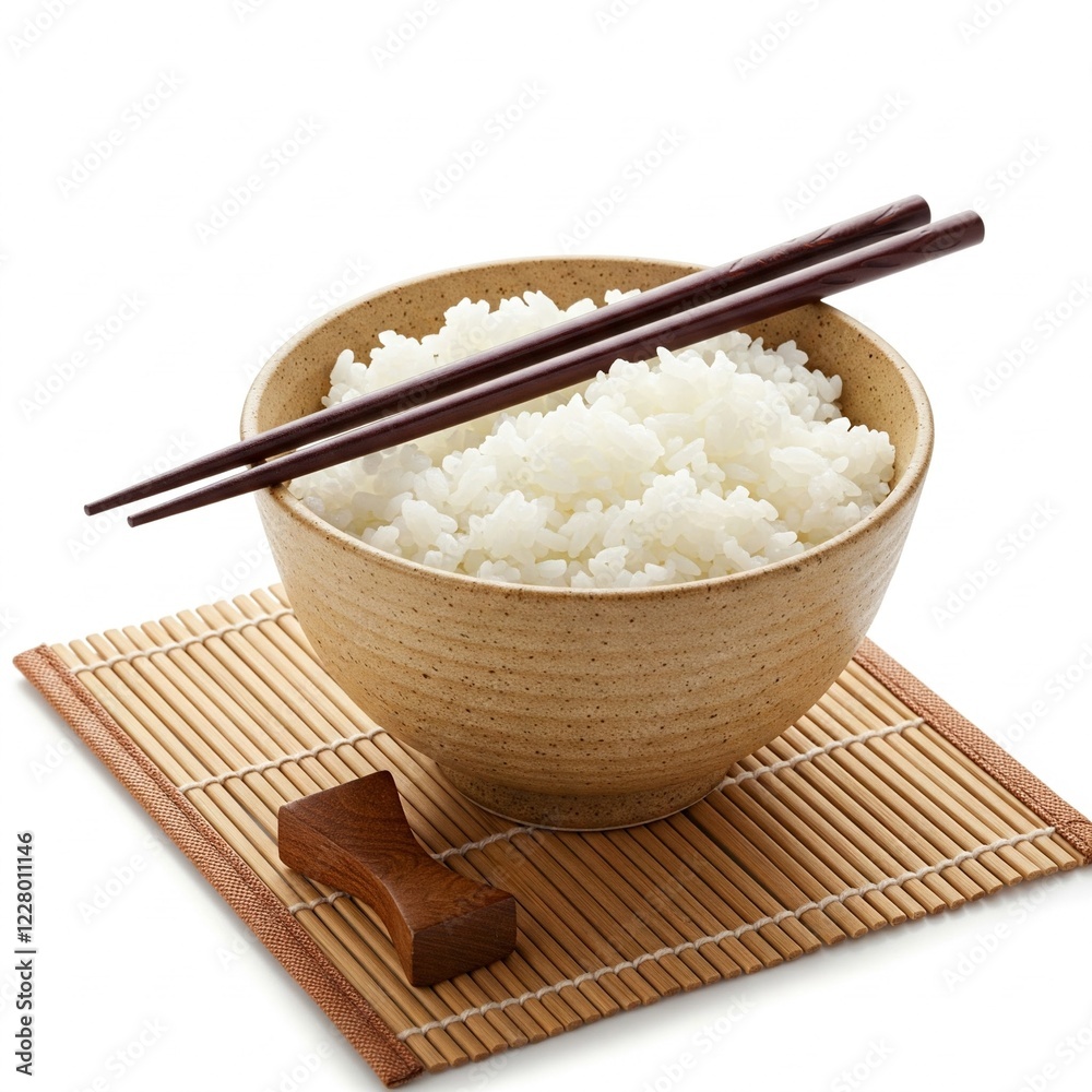 Bowl of Rice with Chopsticks on Top – Isolated on White Background
Bowl of Rice with Chopsticks on Top – Isolated on White Background