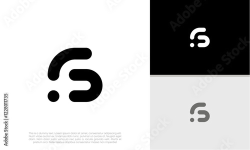 Initials G. GF. FG logo design. Initial Letter Logo. Innovative high tech logo template.	
