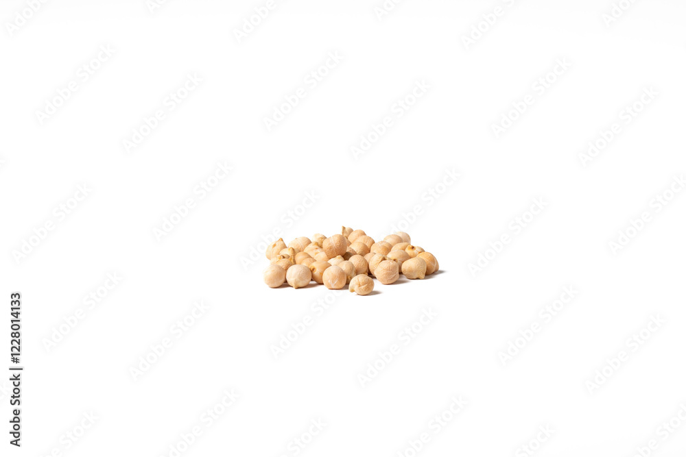 Group of chickpea isolated on a white background Group of chickpea isolated on a white background
