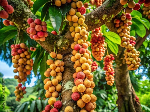 Majestic Longkong Tree: A Documentary Photography Study of Tropical Fruit Cultivation photo