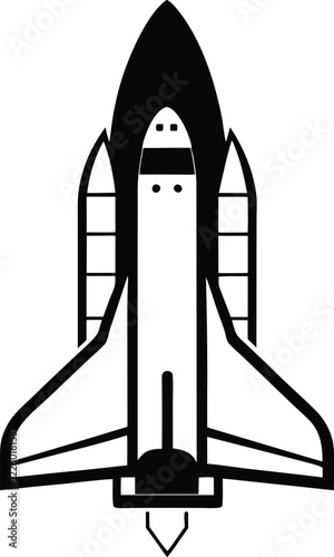 Space shuttle silhouette illustration.