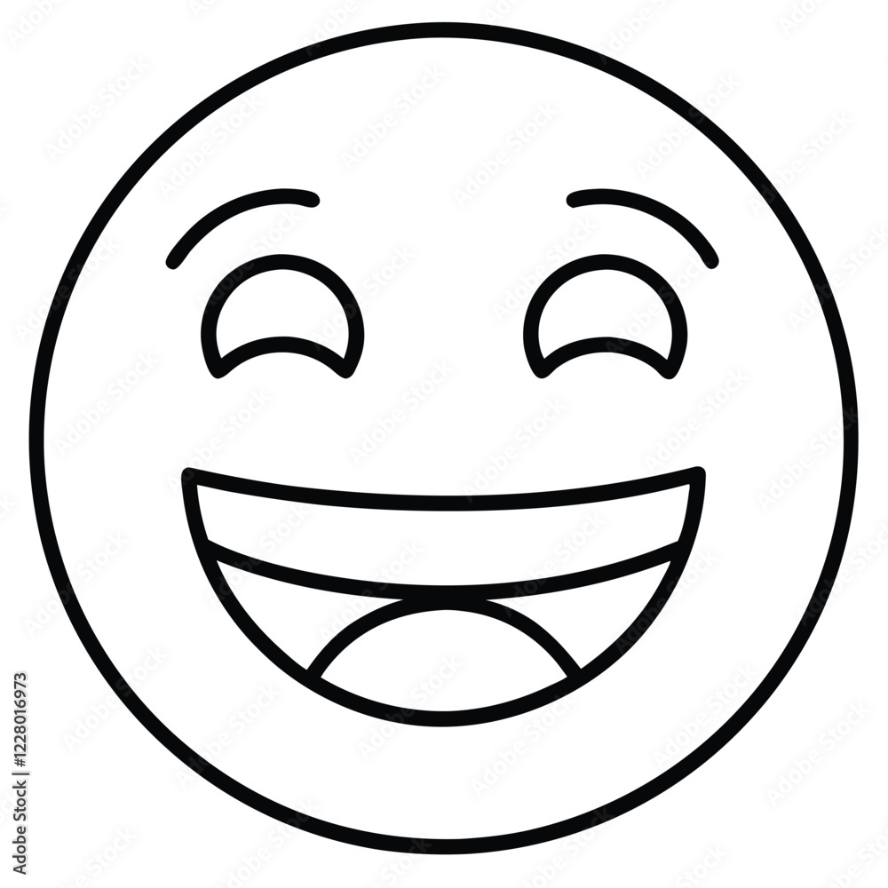 Happy Emoji Icon Vector Illustration Design for Social Media, Messaging, and Digital Communication Happy Emoji Icon Vector Illustration Design for Social Media, Messaging, and Digital Communication