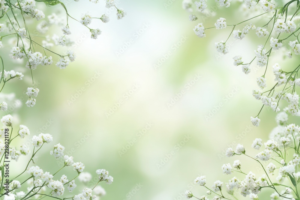 Serene Delicate White Flowers Background Image Serene Delicate White Flowers Background Image
