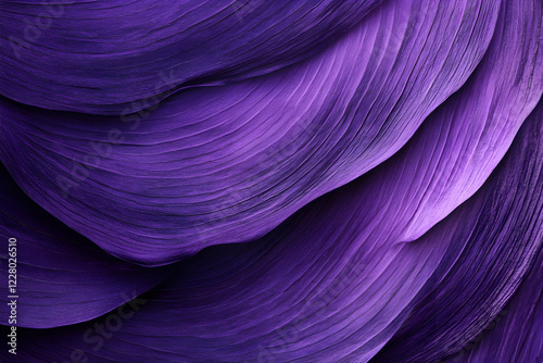 Abstract purple leaf texture in a close-up view, showcasing naturea??s artistic patterns photo