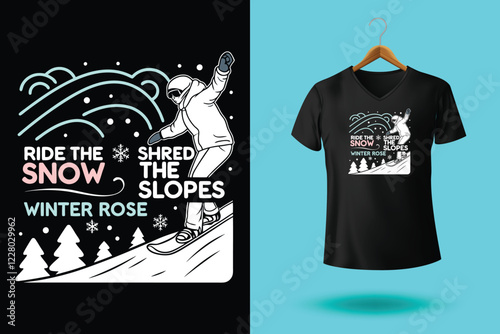 Winter sports Typography t shirt design vector illustration.