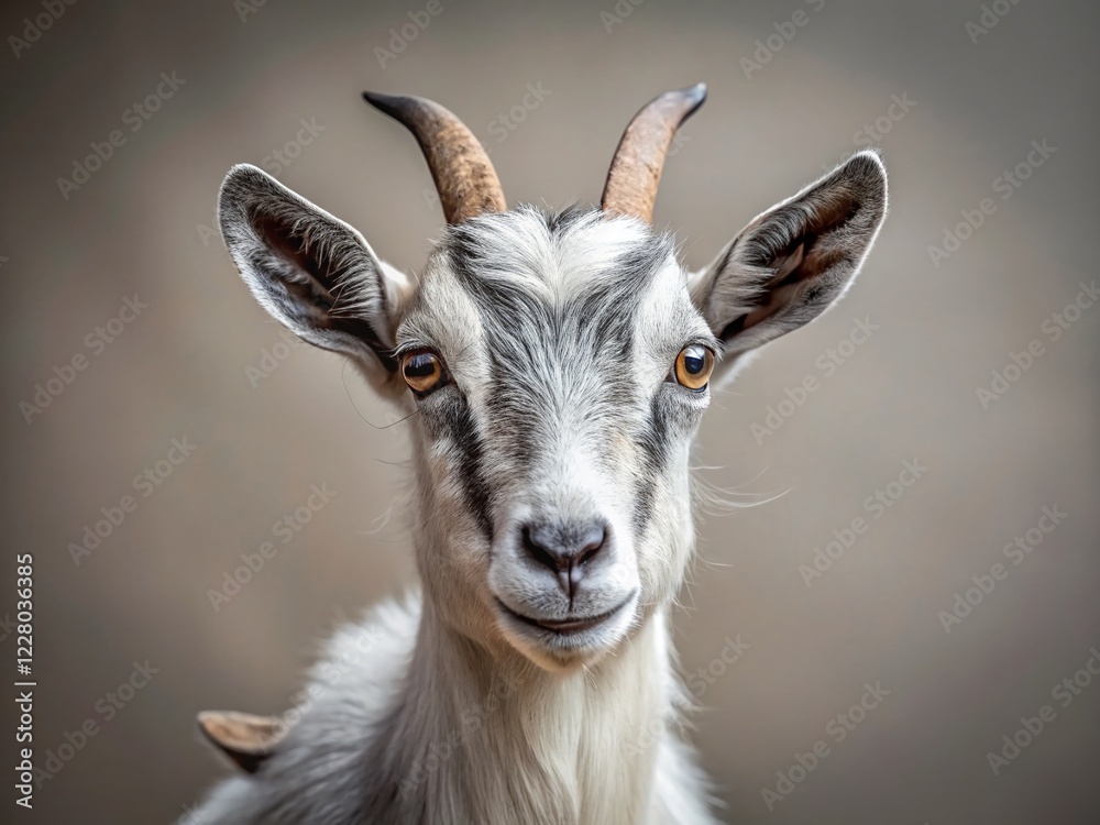 Minimalist American Pygmy Goat Portrait: A Study in Simplicity & Grace Minimalist American Pygmy Goat Portrait: A Study in Simplicity & Grace