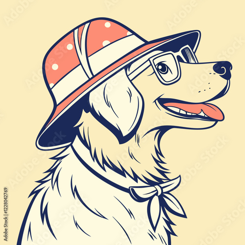 dog wearing a hat