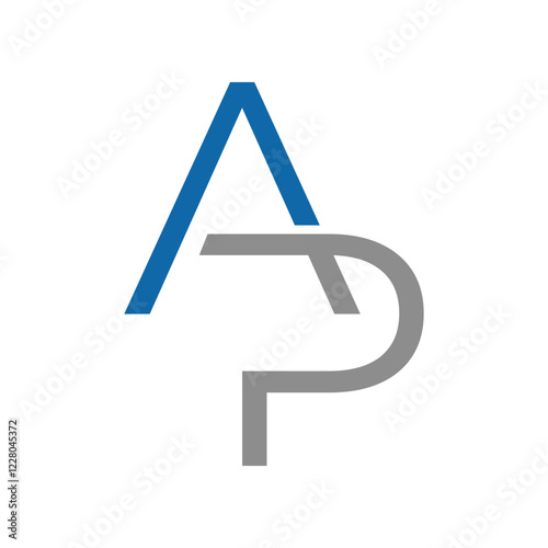 initial letter ap icon logo design template photo