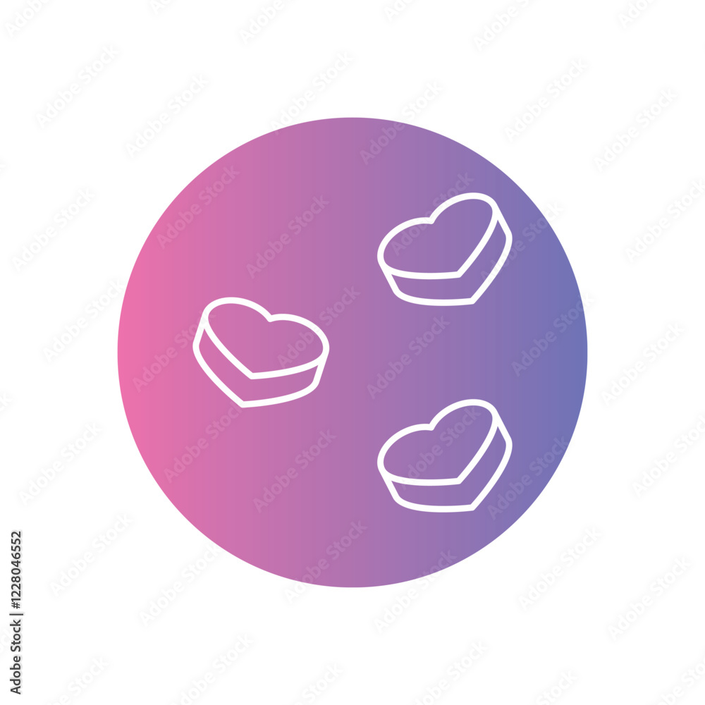 Sweetheart Chocolate icon vector stock illustration Sweetheart Chocolate icon vector stock illustration