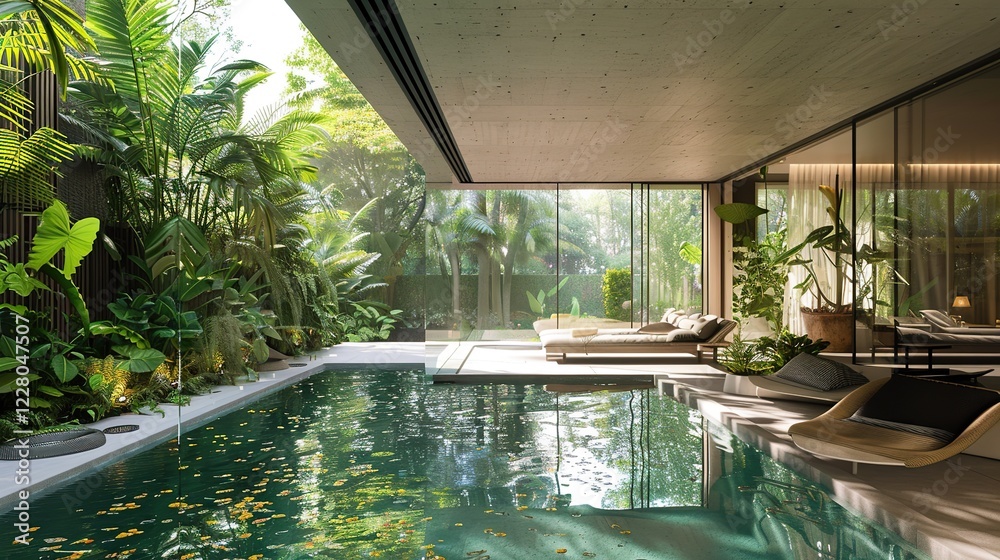 Fototapeta premium Beautiful costal swimming pool design 