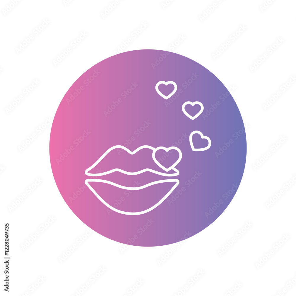 Lipstick Kiss icon vector stock illustration Lipstick Kiss icon vector stock illustration