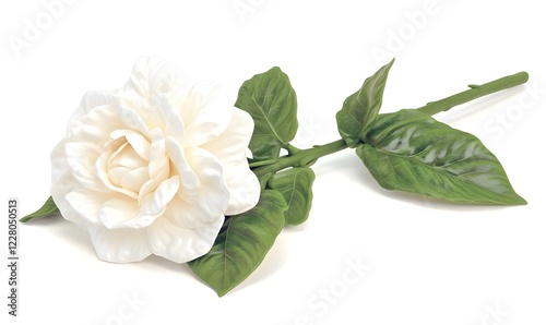 White jasmine flower stem, studio shot, isolated, background, wedding