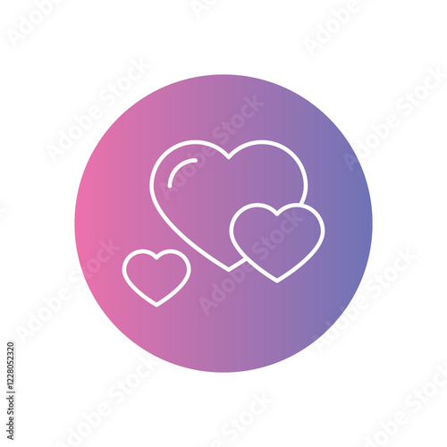 Heart Outline icon vector stock illustration