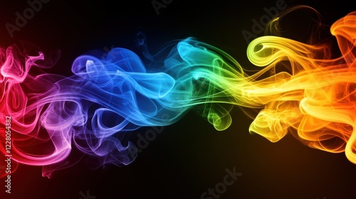 Wallpaper Mural Full-frame Multicolored Abstract Smoke Illustration Torontodigital.ca