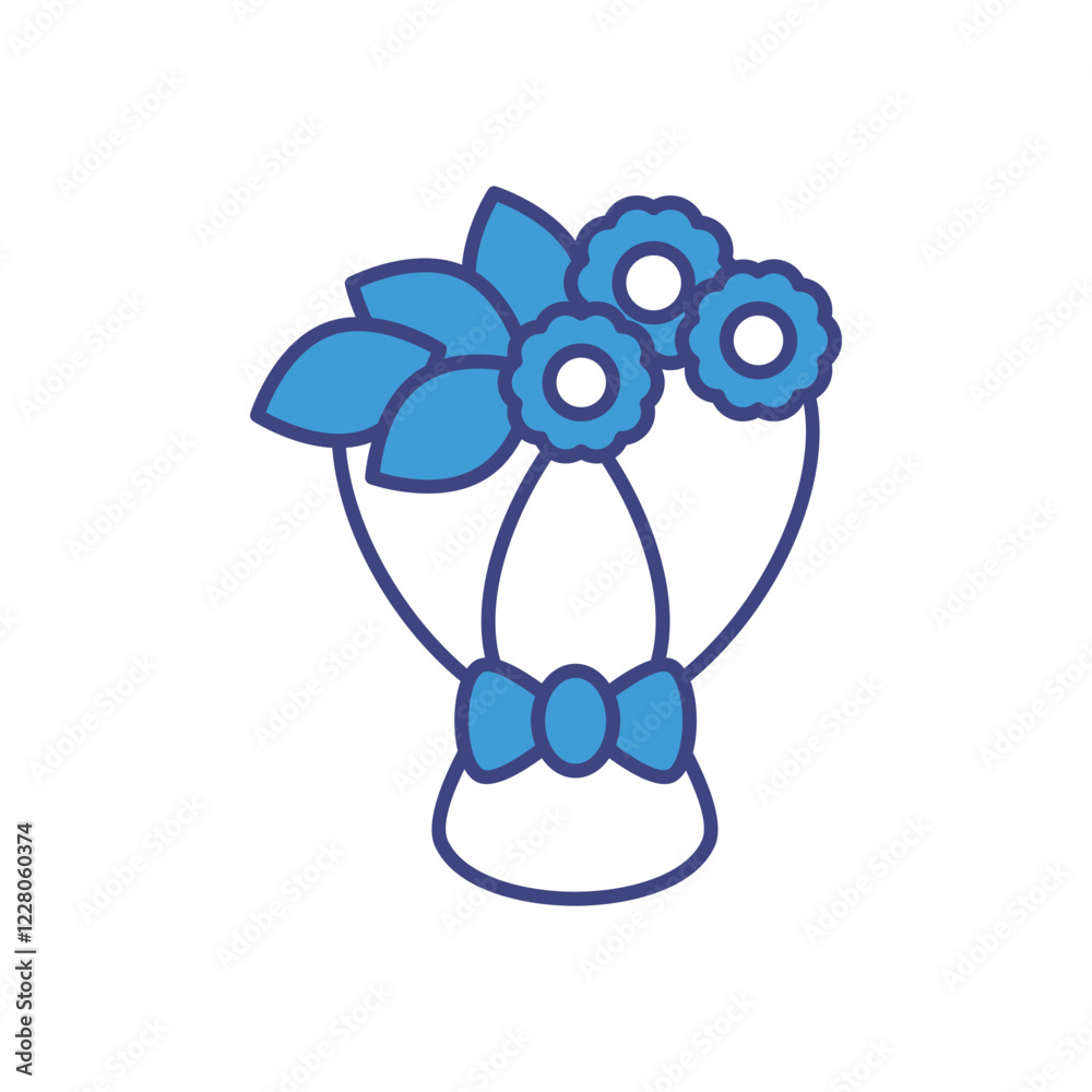 Bouquet of Roses icon vector stock illustration Bouquet of Roses icon vector stock illustration
