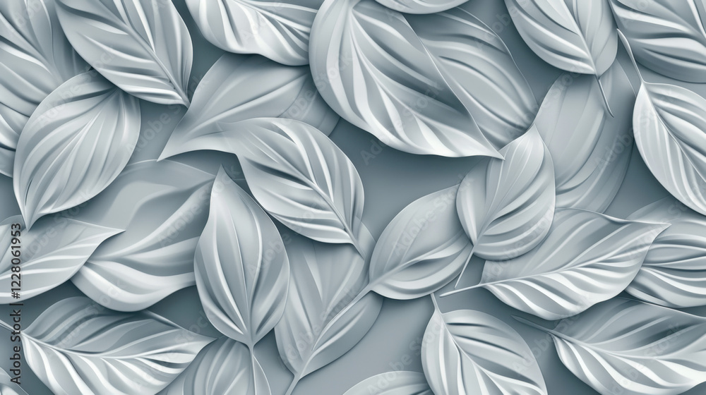 seamless 3d leaves pattern background seamless 3d leaves pattern background