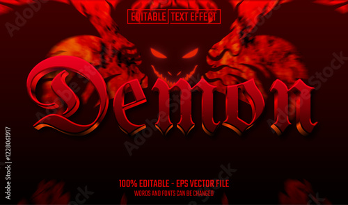 demon editable text effect
