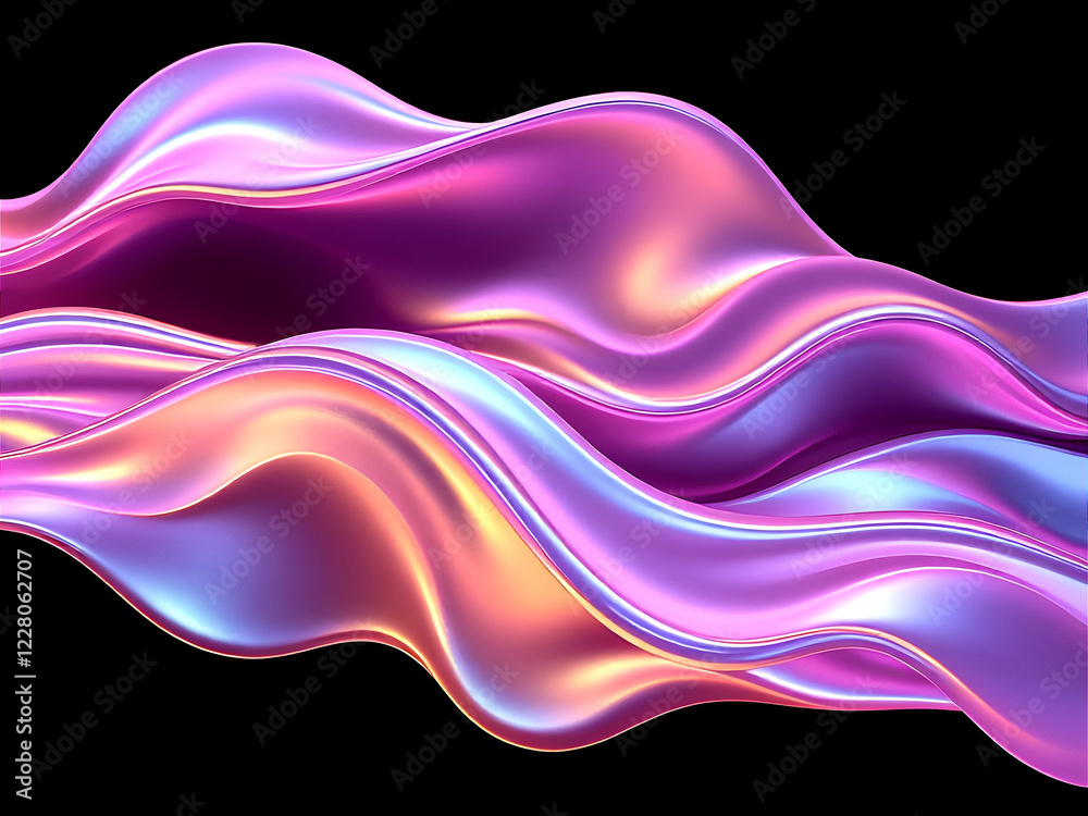Abstract background with iridescent organic shapes in pink, purple, and blue tones Abstract background with iridescent organic shapes in pink, purple, and blue tones