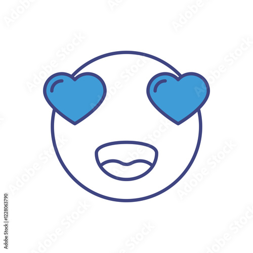 Heart Eyes icon vector stock illustration