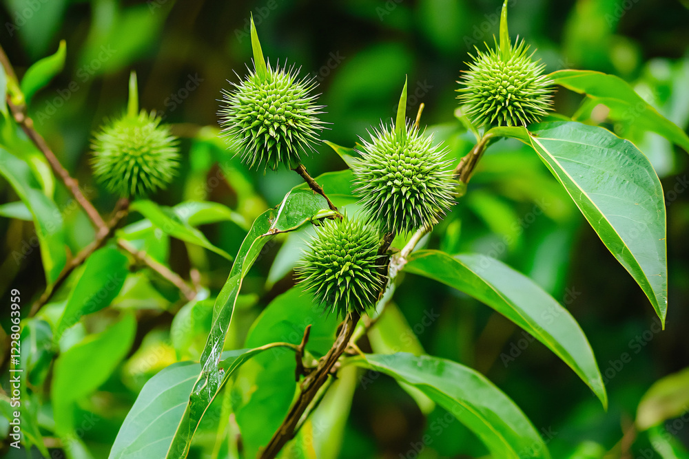 Uncaria tomentosa plant in natural habitat, rainforest setting Uncaria tomentosa plant in natural habitat, rainforest setting