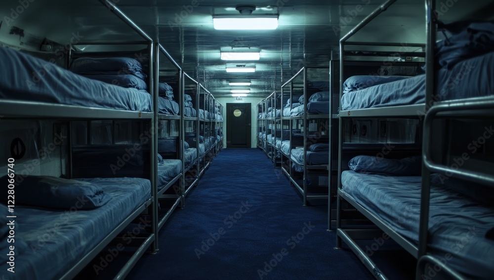 Fototapeta premium Submarine Barracks: A Glimpse into a Navy's Quiet Life