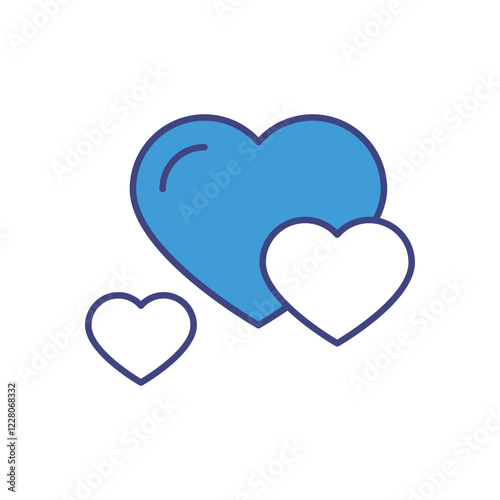 Heart Outline icon vector stock illustration