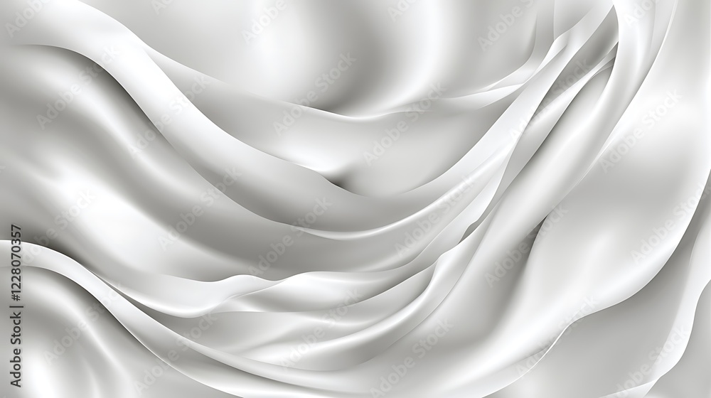 Obraz premium Elegant Draped White Fabric Abstract Background