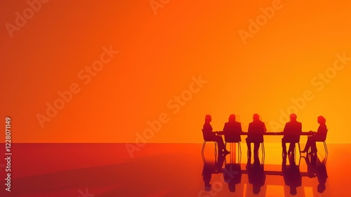 Group of People Engaged in Discussion Around a Table With an Empty Chair Signifying a Missing Member's Vital Role