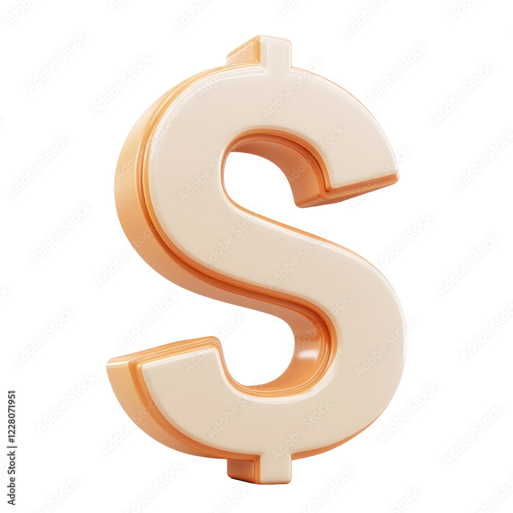 Stylized dollar sign showcasing a smooth surface and depth, isolated on a transparent background. PNG Stylized dollar sign showcasing a smooth surface and depth, isolated on a transparent background. PNG