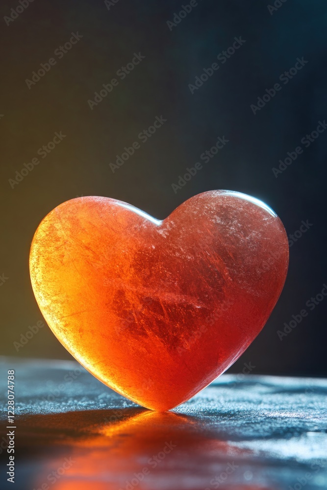 Ice heart image symbolizing love and emotions. A red heart of ice, melting to represent the transient nature of affection. Ice heart image symbolizing love and emotions. A red heart of ice, melting to represent the transient nature of affection.