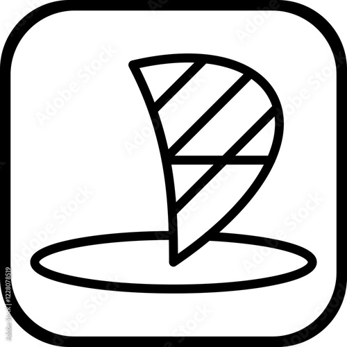 Windsurfing Sail Icon Style