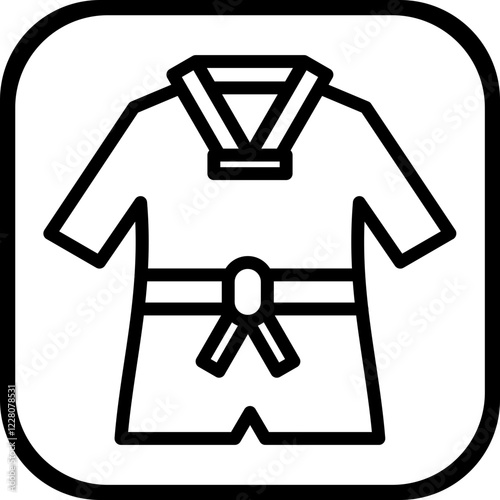 Taekwondo Uniform Icon Style