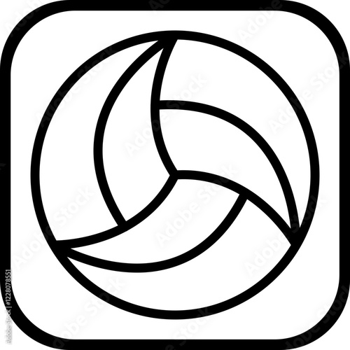 Water Polo Ball Icon Style