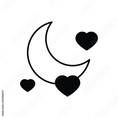 Honeymoon  icon vector stock illustration
