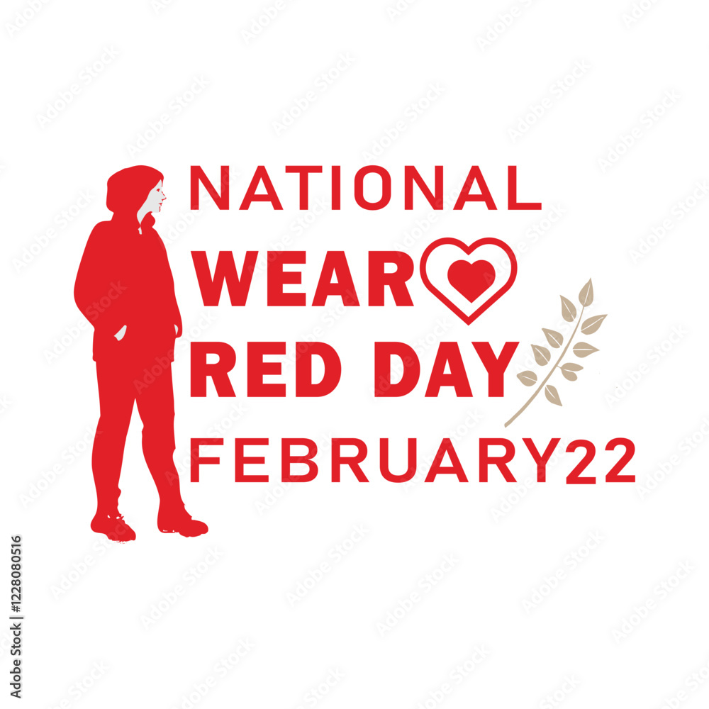 National-wear-red-day-isolated-on-white-background vector art illustration National-wear-red-day-isolated-on-white-background vector art illustration